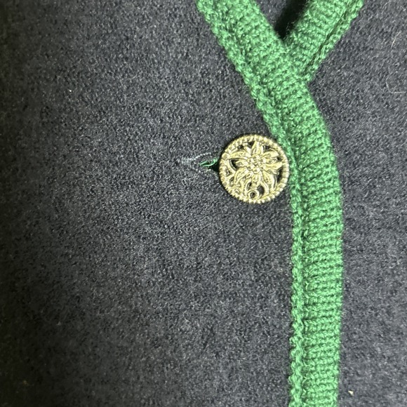 Sigi Scheiber Navy Blue Wool Snowflake Sweats Vest Women's Sz 38/10 Austria‎ - Picture 4 of 15